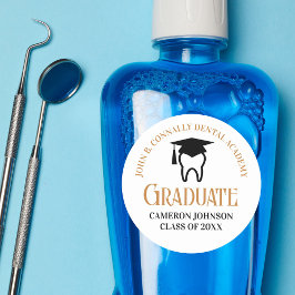 Chic Dental School Custom Dentist Graduation Party Runder Aufkleber