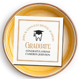 Chic Dental School Custom Dentist Graduation Party Serviette