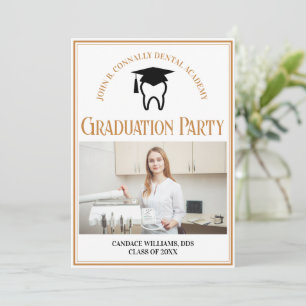 Chic Dental School Foto Custom Graduation Party Einladung
