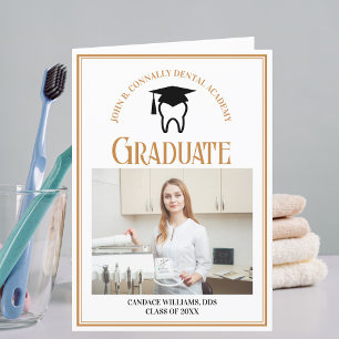Chic Dental School Foto gefaltete Abschlussfeier Ankündigung