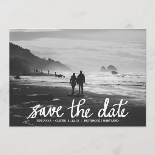 Chic, der Save the Date handgeschriebenes Foto