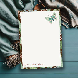 Chic Desert Retro Butterfly Garden Baby Dusche Mitteilungskarte