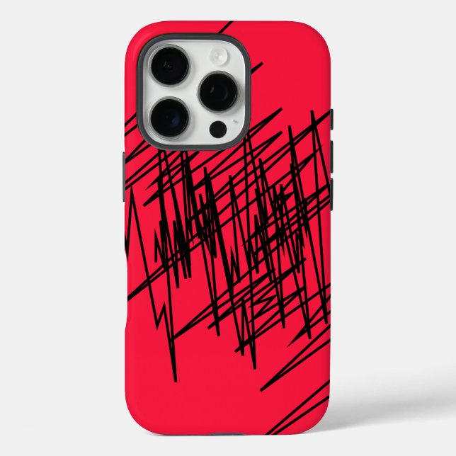 Chic Design on Red Case-Mate iPhone Hülle (Rückseite)
