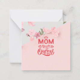 Chic Design Typografy Mama Sie sind die Königin Mitteilungskarte