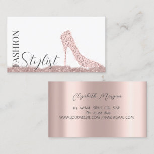 Chic Diamonds High Heels Roségold Visitenkarte