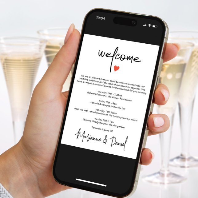 Chic Digital Wedding Agenda Ankündigung (Von Creator hochgeladen)