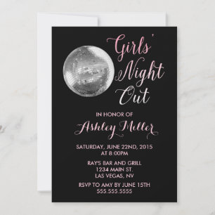 Chic Disco Ball Junggeselinnen-Abschied Einladung