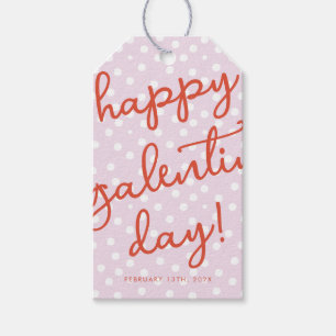 Chic Dots Happy Galentines Day Party Geschenkanhänger