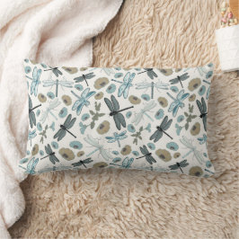 Chic Dragonflies-Blume-Muster Lendenkissen
