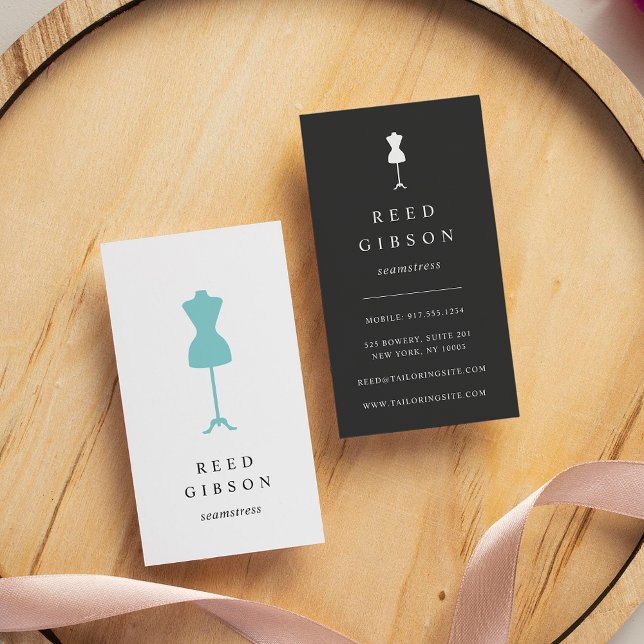 Chic Dress Form | Seamstress Tailor Designer Visitenkarte (Von Creator hochgeladen)