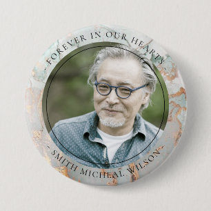 CHIC DUSKY GRAY GOLD AGATE BEILEID MEMORIAL FOTO BUTTON