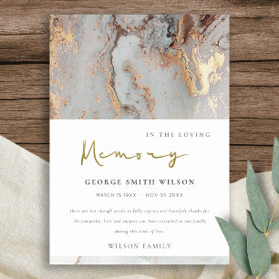 CHIC DUSKY WHITE GOLD AGATE BEILEID MEMORIAL DANKESKARTE