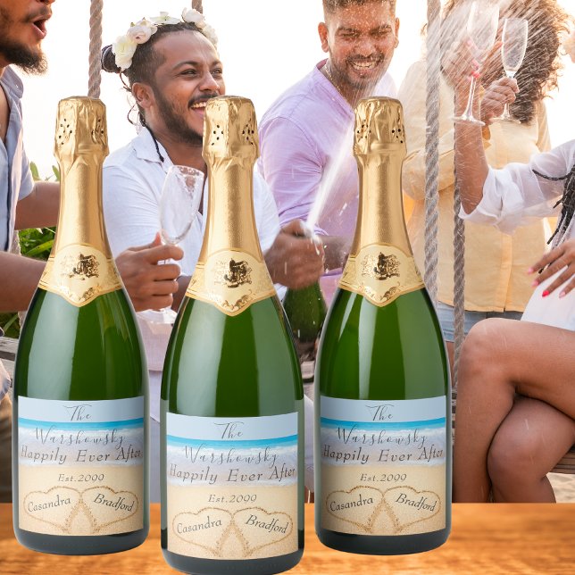 Chic Dusty Blue Beach Wedding 2 Heart Sand (Von Creator hochgeladen)