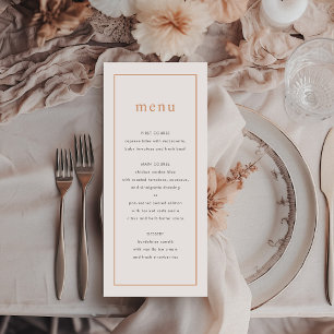 Chic Dusty Pink Ditzy Floral Wedding Menu Menükarte