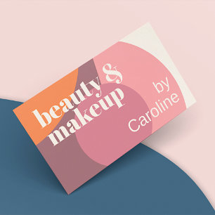 Chic Dusty Rose Blush Pink Mauve Taupe Art Muster Visitenkarte