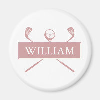 Chic Dusty Rose Personalisiert Name Golf Ball Club