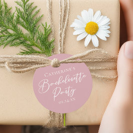 Chic Dusty Rose Pink Custom Bachelorette Party Geschenkanhänger