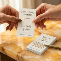 Chic Earthy Cream Haarstudio-Empfehlungs-Branding