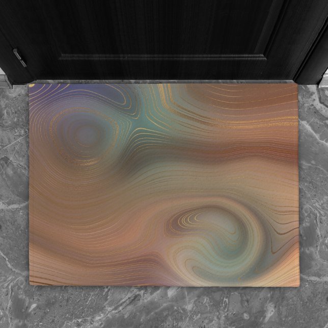 Chic Earthy Strata | Natural Agate Welcome-Ish Fußmatte (Von Creator hochgeladen)