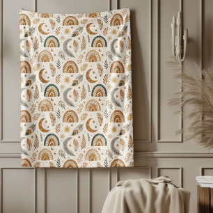Chic Eclectic Boho Rainbow Einzigartige Zuhause Ak Fleecedecke