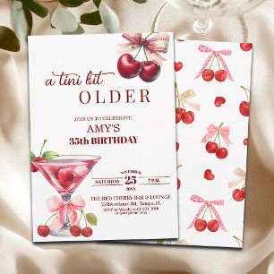 Chic Ein Tini Bisschen Älter Cherry Martini 35. Ge Einladung
