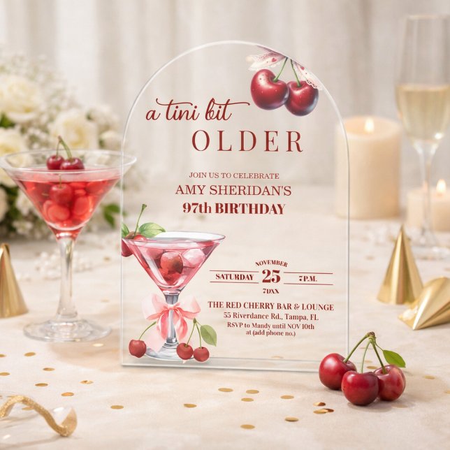 Chic Ein Tini Bisschen Älter Cherry Martini 97. Ge Acryleinladungen (Von Creator hochgeladen)
