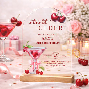 Chic Ein Tini Bisschen Älterer Kirsch Martini 26. Acryleinladungen
