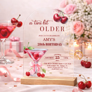 Chic Ein Tini Bisschen Älterer Kirsch Martini 28.  Acryleinladungen