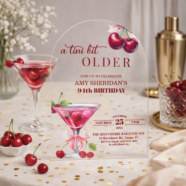 Chic Ein Tini Bisschen Älterer Kirsch-Martini 94.  Acryleinladungen (Von Creator hochgeladen)