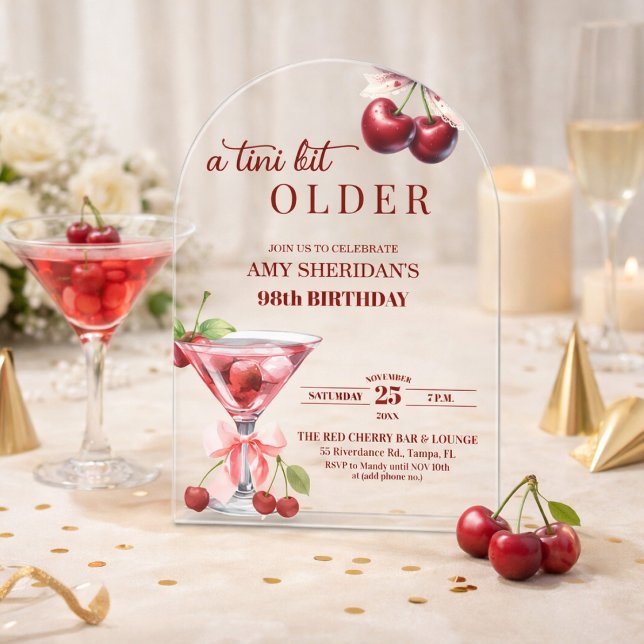 Chic Ein Tini Bisschen Älterer Kirsch-Martini 98.  Acryleinladungen (Von Creator hochgeladen)