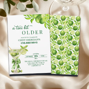 Chic Ein Tini-Bit älterer Lime-Martini 57. Geburts Einladung