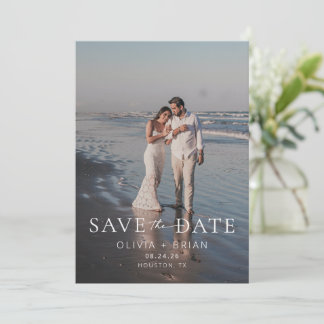 Chic + Einfache moderne Save the Date Foto-Karte