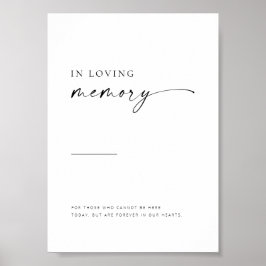 Chic + einfaches, modernes Skript in Erinnerung an Poster