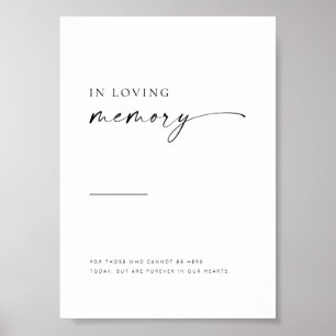 Chic + einfaches, modernes Skript in Erinnerung an Poster