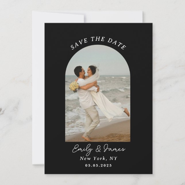 Chic einzigartig Moderne Elegant minimalistisch Save The Date (Vorderseite)