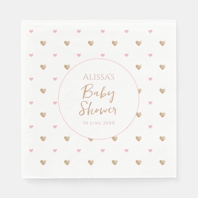 Chic Elegant Baby Shower Serviette (Vorderseite)