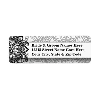 Chic Elegant Black and White Lace Vintag Damask