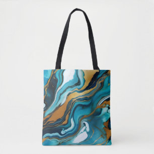 Chic Elegant-blaue goldfarbene Imitate Marmor