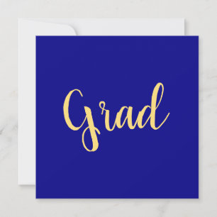 Chic Elegant Blue Golden Yellow Abschluss Script