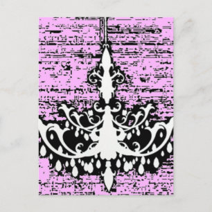 Chic Elegant Chandelier Postkarte