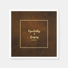 Chic Elegant Dark Brown Textured Serviette