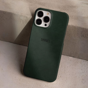 Chic Elegant Dark Green Individuelle Name Masculin iPhone 16 Pro Hülle