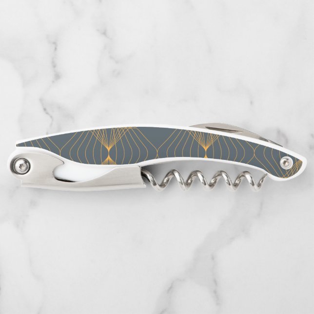 Chic, elegant, einfach geometrisch gegliedert kellnermesser (Vorderseite)