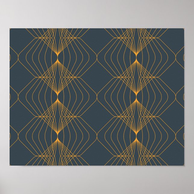 Chic, elegant, einfach geometrisch gegliedert poster (Vorne)