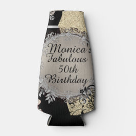 Chic Elegant Fabulous 50. Geburtstag individuell a Flaschenkühler