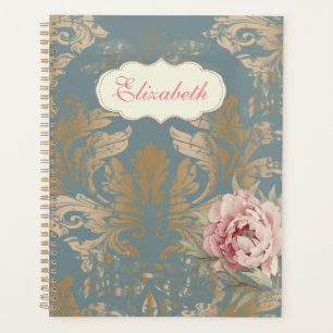 Chic Elegant Gold Damask Rose Planer