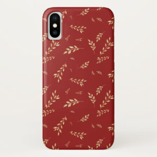 Chic Elegant Gold Foil Blätter Rot Case-Mate iPhone Hülle