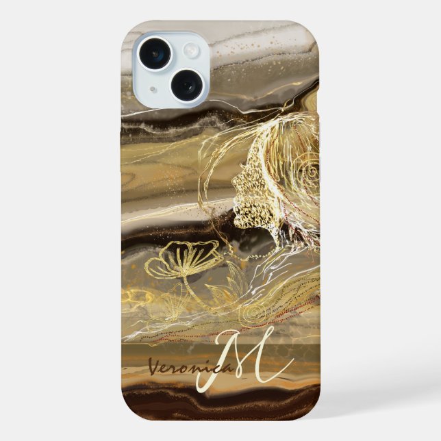 Chic Elegant Marble iPhone Hülle (Rückseite)