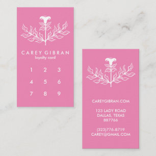 Chic Elegant Pink White Lily Line Zeichnend CUSTOM Treuekarte