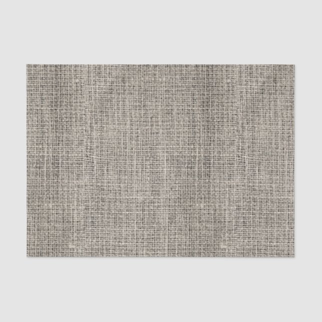Chic Elegant Realistisch Burlap Rustic Taupe Weddi Seidenpapier (Vorderseite)